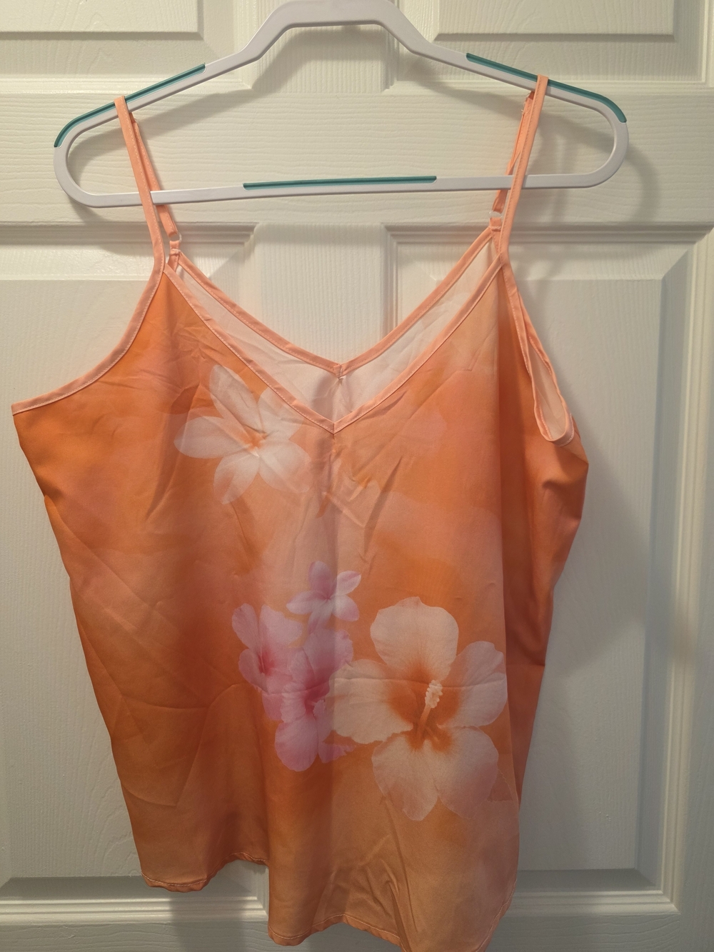 SHEIN Peach Floral V-Neck Cami